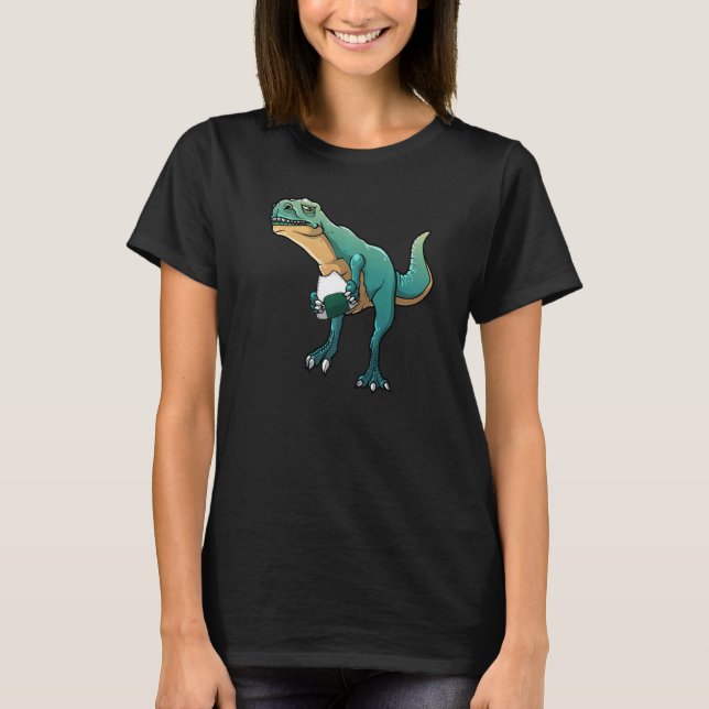 Dinosaur För manar Kvinnor Sushi Ris Japanska Snac T Shirt (Framsida)