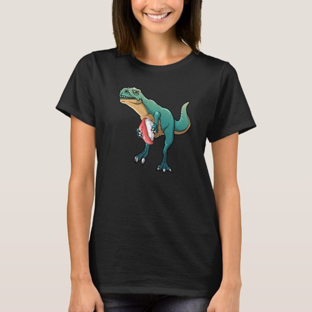 Dinosaur För manar Kvinnor Sushi Ris Japanska Snac T Shirt (Framsida)