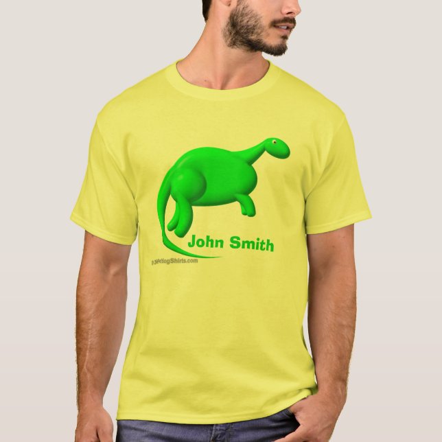 Dinosaur för monogrammärkning t-shirt (Framsida)