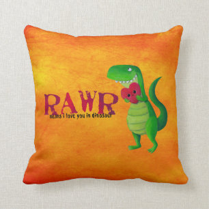 Dinosaur för romantiker RAWR T-rex Kudde