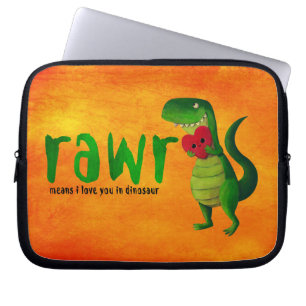 Dinosaur för romantiker RAWR T-rex Laptop Fodral