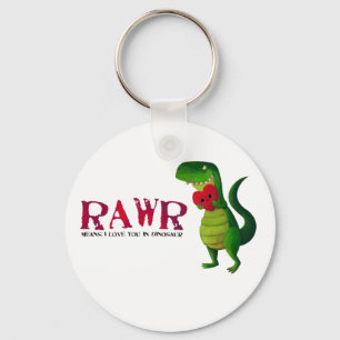 Dinosaur för romantiker RAWR T-rex Nyckelring
