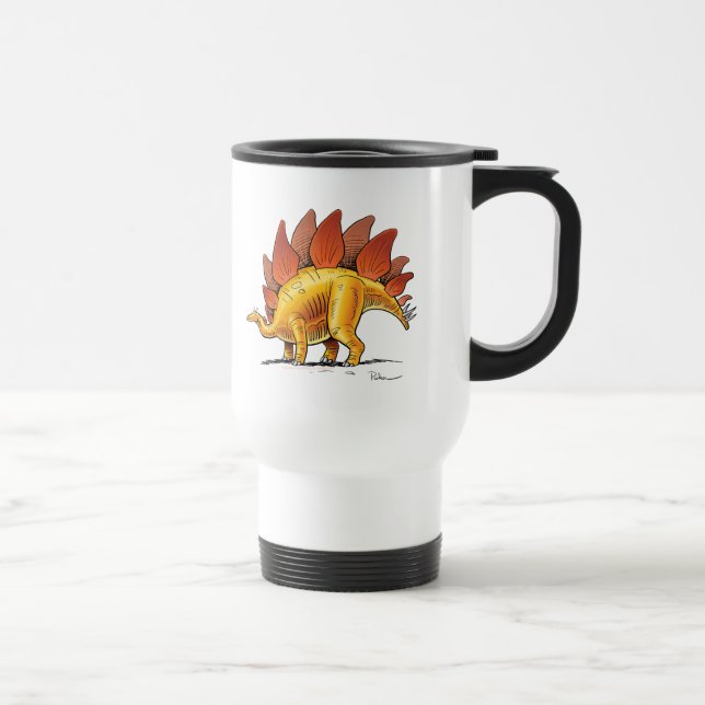 Dinosaur för travel mugStegosaurustecknad Resemugg (Höger)