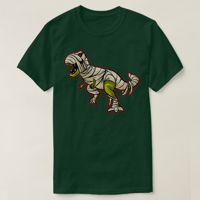Dinosaur förpackad i förpackningar som en tuggummi t shirt (Design framsida)