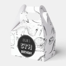 Dinosaur Fossil Bones Mönster Birthday Age