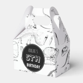 Dinosaur Fossil Bones Mönster Birthday Age Presentaskar