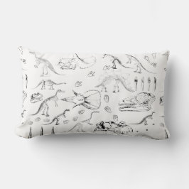 Dinosaur Fossil Bones Mönster Lumbarkudde