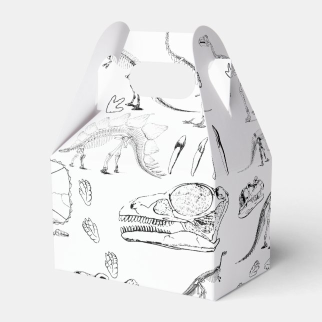 Dinosaur Fossil Bones Mönster Presentaskar (Framsidan Sidan)