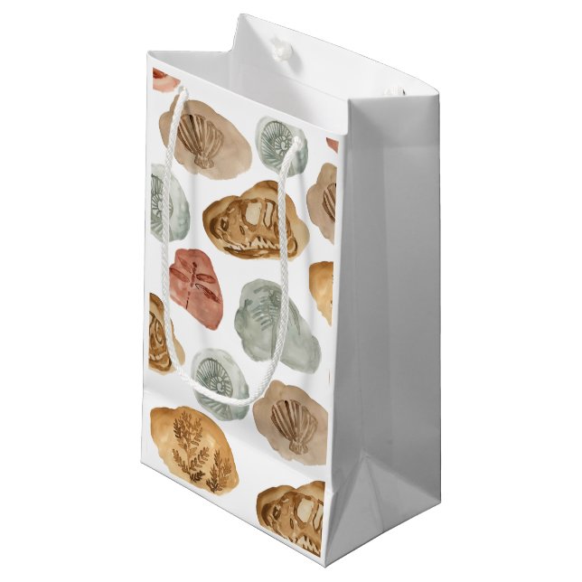 Dinosaur fossil födelsedagsfest-presentsäck (Framsidan Vinklad)