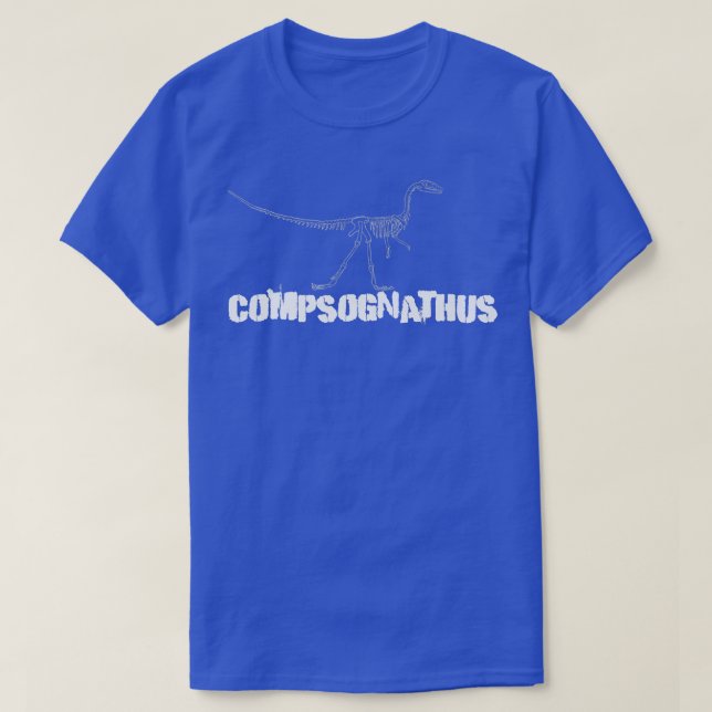 Dinosaur Fossil skeleton Compsognathus  T Shirt (Design framsida)
