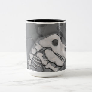 Dinosaur Fossil Två-Tonad Mugg