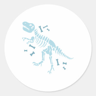 Dinosaur Fossils Runt Klistermärke