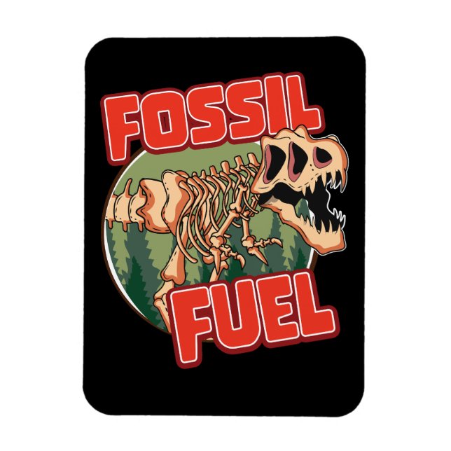 Dinosaur "Fossilt bränsle" Magnet (Vertikal)