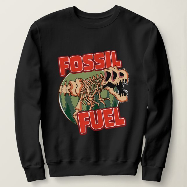Dinosaur "Fossilt bränsle" T Shirt (Design framsida)