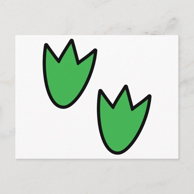 Dinosaur-fotavtryck Vykort (Framsida)