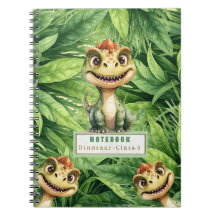 Dinosaur Foto Spiralblock Med Anpassat Namn