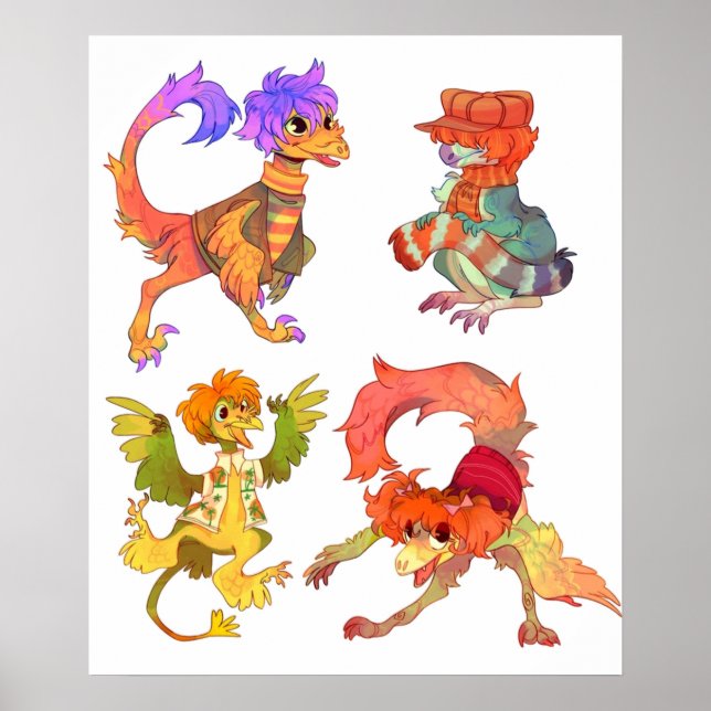 Dinosaur Fraggle Sten Poster (Framsidan)