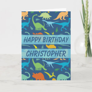 Dinosaur från födelsedagen kort