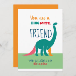 Dinosaur Friend Valentines day Julkort