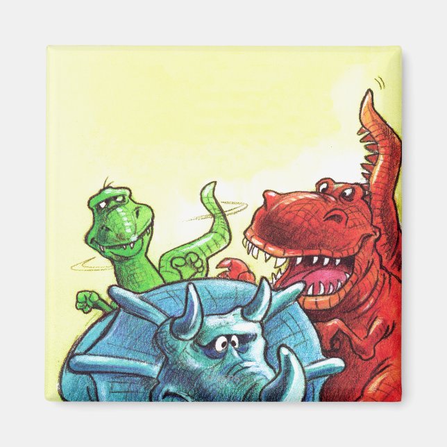 Dinosaur Friends Magnet (Framsidan)