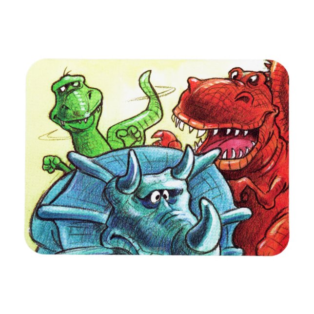 Dinosaur Friends Magnet (Horisontell)