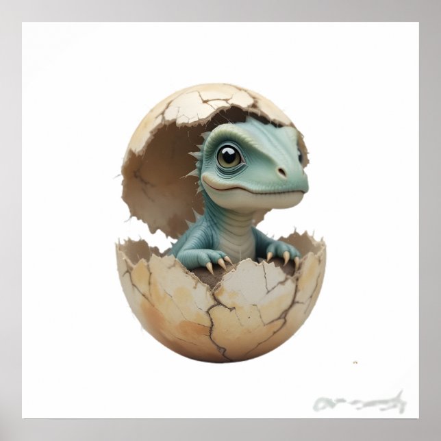 Dinosaur Friends - Nursery Wall Art Set för Spädba Poster (Framsidan)