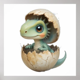 Dinosaur Friends - Nursery Wall Art Set för Spädba Poster