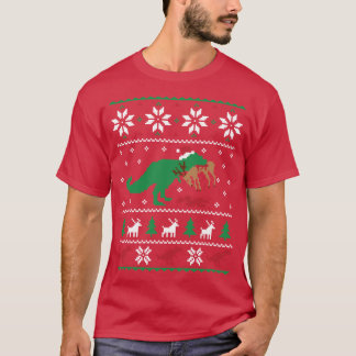 Dinosaur ful jultröja Rolig julpresent T Shirt