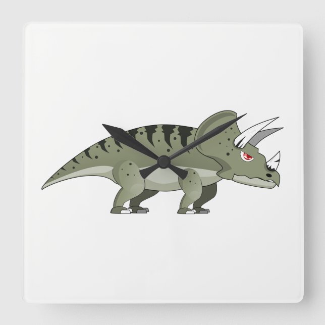 Dinosaur Fyrkantig Klocka (Framsida)