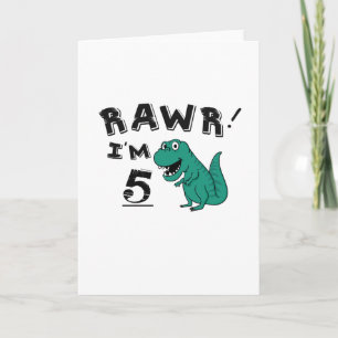 Dinosaur Gift för 5 år gamla pojkar Kort