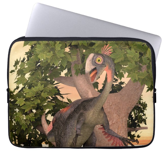Dinosaur Gigantoraptor Laptop Sleeve (Framsidan)