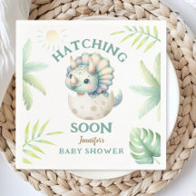 Dinosaur Girl Baby Shower Triceratops Rosa Dino