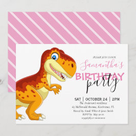 Dinosaur Girl BIRTHDAY-meddelande Meddelande