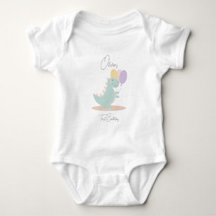 Dinosaur Girly Rosa Blue Lilac Födelsedagsfest T Shirt
