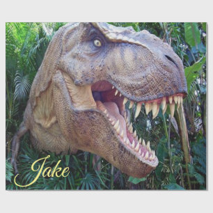 Dinosaur glansig förpackning av papper för barn presentpapper