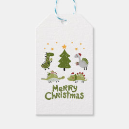 Dinosaur "God jul Design Gift Märkre Presentetikett
