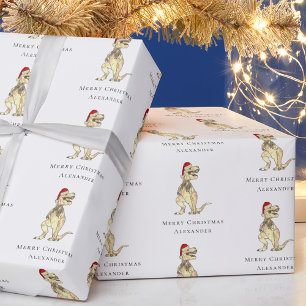 Dinosaur God Jul Personlig Presentpapper