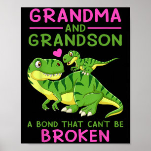 Dinosaur Grandma och Grandson en obligation som in Poster