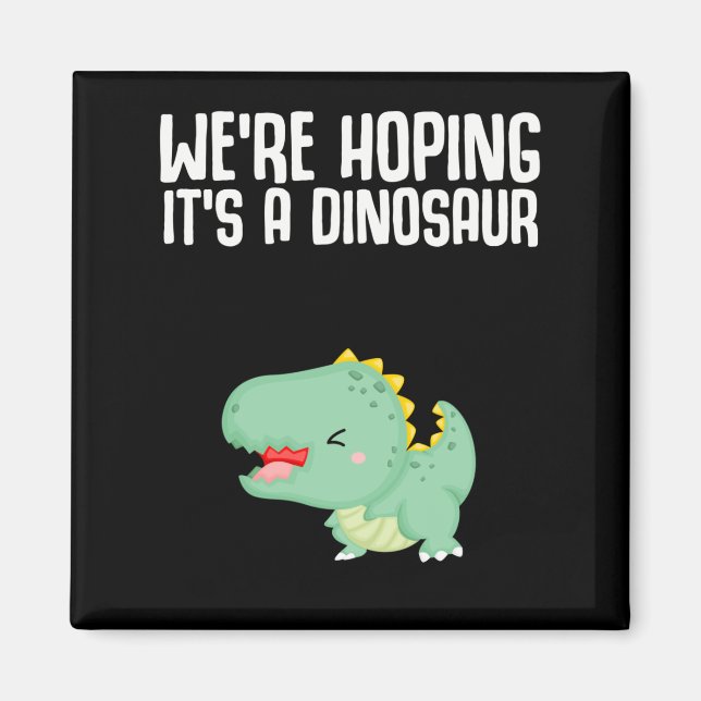 Dinosaur Gravid Announcement Dino Joke Magnet (Framsidan)