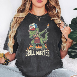 Dinosaur Grill Mästare Världens Bästa Pappa Bbq T Shirt