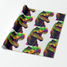 Dinosaur Grönt Birthday Kids Presentpapper