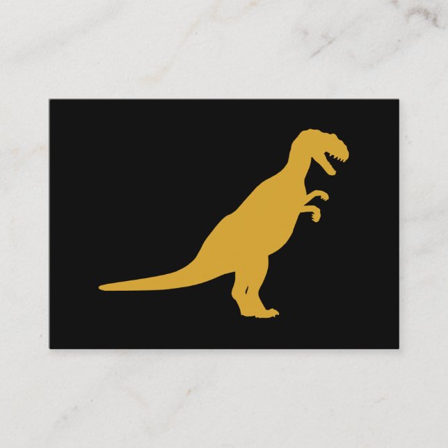 Dinosaur-Gult Visitkort (Framsida)