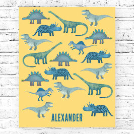 Dinosaur-Gultens Personlig Poster
