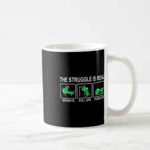 Dinosaur Gym Dino Träning Kul Kraftkarl Den Kampen Kaffemugg