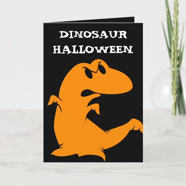 Dinosaur Halloween Kort (Framsida)