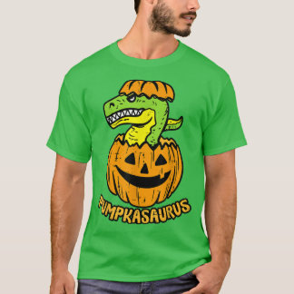Dinosaur Halloween Pumpkasaurus Pumpkin Boy Tre T Shirt