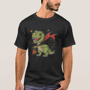 Dinosaur Halloween Spooky Dino Älskare Scary Trick T Shirt