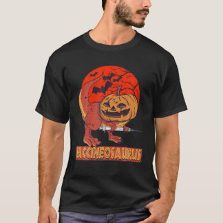 Dinosaur Halloween Vaccine Costume Pumpkin Vaccine T Shirt