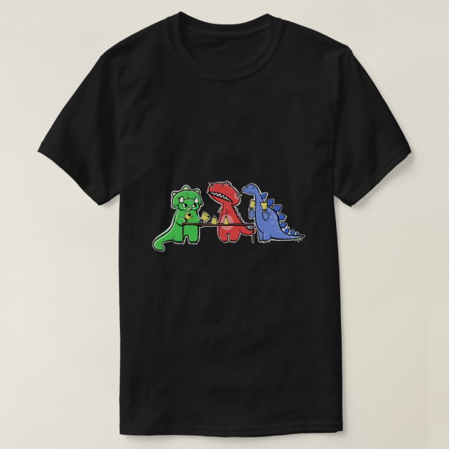 Dinosaur Handbell Practice T Shirt (Design framsida)