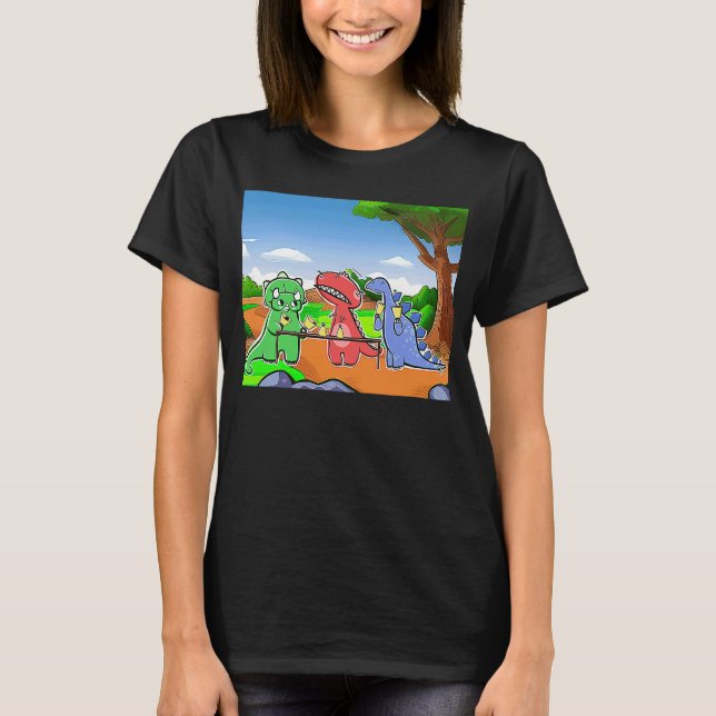 Dinosaur- handklocka under triassic- perioden t shirt (Framsida)